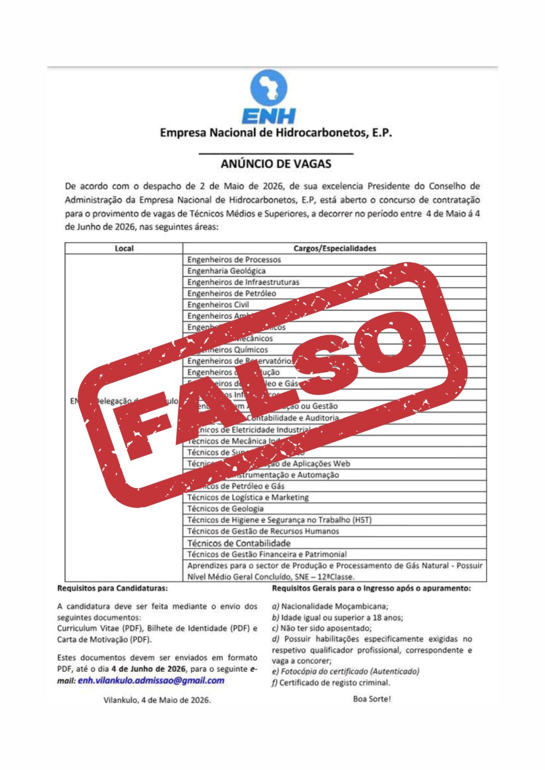 COMUNICADO